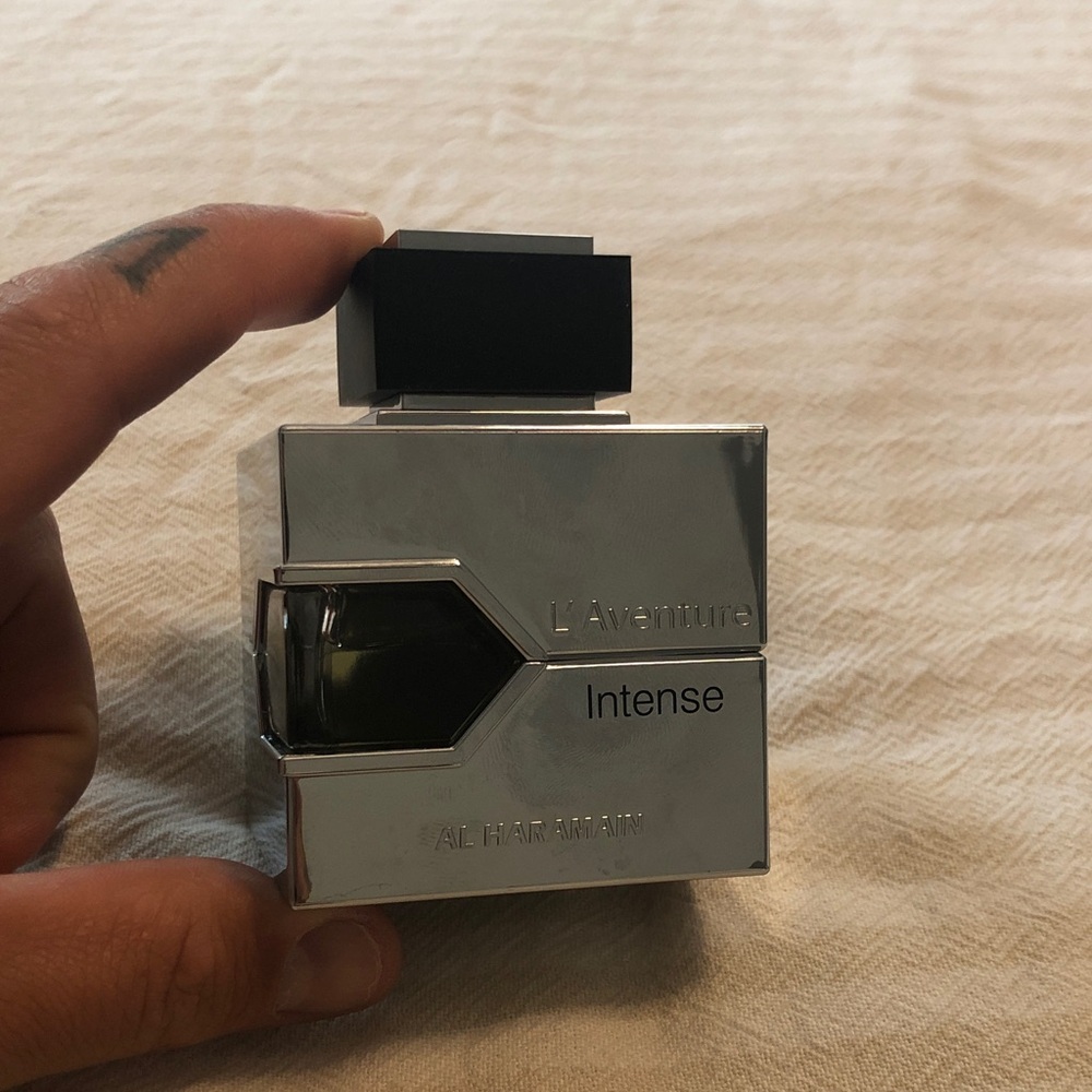 Al Haramain L'Aventure Intense by - Silver/Black Men's Fragrance